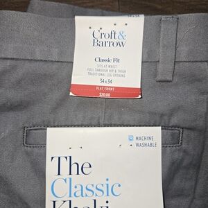 Croft & Barrow The Classic Khaki. Mens Size 34x34